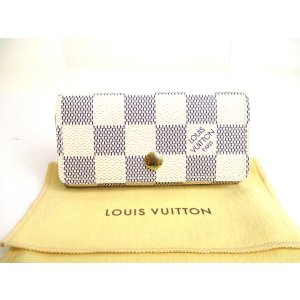 Photo: LOUIS VUITTON Damier Azur Leather Multicles 4 Key Chain #a795