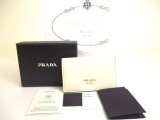 Photo: PRADA White Soft Leather Card Case Card Holder #a801