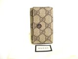 Photo: GUCCI GG Coating Canvas Wine Red Leather 6 Pics Key Chain #a815