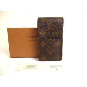 Photo: LOUIS VUITTON Monogram Leather Brown Cigarette Cases #a819