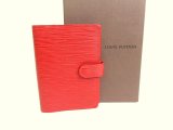 Photo: LOUIS VUITTON Epi Red Document Holders Small Ring Agenda Cover #a827