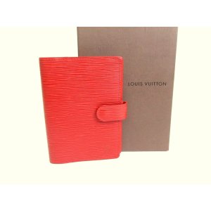 Photo: LOUIS VUITTON Epi Red Document Holders Small Ring Agenda Cover #a827