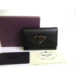 Photo: PRADA Black Saffiano Leather 6 Pics Key Chain #a828