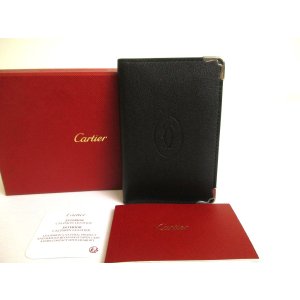 Photo: Cartier Must de Cartier Black Leather 4-Credit Card Holder #a832