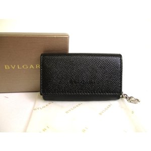 Photo: BVLGARI Black Leather 6 Pics Key Chain #a838
