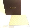 Photo: GUCCI Guccissima Beige Leather Mouse Pad #a844