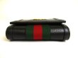 Photo5: GUCCI Double G Black Leather Web Stripe Ophidia Bifold Wallet # a851