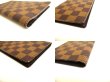 Photo7: LOUIS VUITTON Damier Brown Leather Flap Checkbook Bill Wallet #a855
