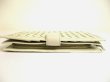 Photo6: BOTTEGA VENETA Intrecciato Off White Leather Flap Long Wallet #a857