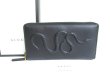 Photo1: GUCCI Black Leather Snake Motif Round Zip Long Wallet #a872
