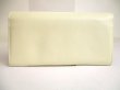 Photo2: Salvatore Ferragamo Gancini Pearl White Leather Flap Long Wallet #a891