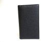 Photo2: BVLGARI Man Black Leather Flap BIfold Long Wallet #a897