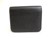 Photo2: BALENCIAGA Black Leather Bifold Wallet Compact Wallet #a898