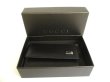 Photo12: GUCCI Metal G Black Leather 6 Pics Key Chain #a905