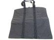 Photo2: HERMES Her Line Gray Canvas Garment bag Suits Bag Trabel bag  #a908