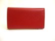 Photo2: PRADA Red Saffiano Metal Leather 6 Pics Key Chain #a909