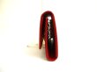 Photo3: PRADA Red Saffiano Metal Leather 6 Pics Key Chain #a909