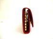 Photo4: PRADA Red Saffiano Metal Leather 6 Pics Key Chain #a909