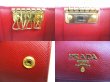 Photo9: PRADA Red Saffiano Metal Leather 6 Pics Key Chain #a909