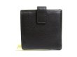 Photo2: LOEWE Anagram Black Leather Bifold Wallet Compact Wallet #a910