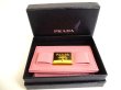 Photo12: PRADA Pink Saffiano Ribbon Leather Card Case Card Holder #a916