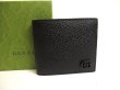 Photo1: GUCCI GG Marmont Black Leather Bifold Wallet Compact Wallet #a917