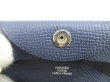 Photo12: HERMES Blue nuit Veau Epson Leather Coin Purse Bastia #a919
