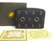 Photo1: HUNTING WORLD Black Canvas and Navy Leather Bifold Wallet #a922