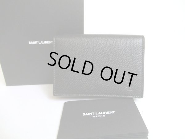 Photo1: Yves Saint Laurent YSL Black Leather Card Holder #a928