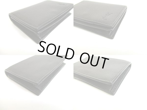 Photo7: Yves Saint Laurent YSL Black Leather Card Holder #a928