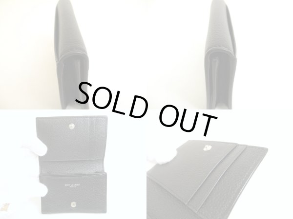 Photo8: Yves Saint Laurent YSL Black Leather Card Holder #a928