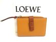 Photo1: LOEWE Light Camel Pecan Color Leather Bifold Wallet Compact Wallet #a931