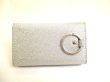 Photo2: BALENCIAGA Gray Glitter Leather Silver H/W 6 Pics Key Chain #a936