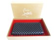 Photo12: Christian Louboutin Panettone Black Leather Spikes Round Zip Wallet #a942