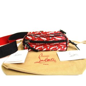 Photo: Christian Louboutin Red Nylon Waist Packs Belt Bag Pouch #a946