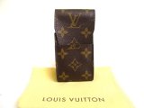 Photo: LOUIS VUITTON Monogram Leather Brown Cigarette Cases #a953