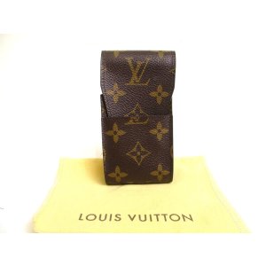 Photo: LOUIS VUITTON Monogram Leather Brown Cigarette Cases #a953