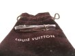 Photo1: LOUIS VUITTON Silver Steel LV Motif Necktie Pin Tie Clip #a955