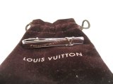 Photo: LOUIS VUITTON Silver Steel LV Motif Necktie Pin Tie Clip #a955