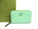 Photo: GUCCI GG Marmont Green Leather Coin Purse #a963