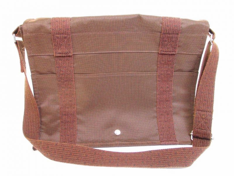 Photo1: HERMES Canvas Her Line Brown Messenger&Cross-body bag Busas MM #6007