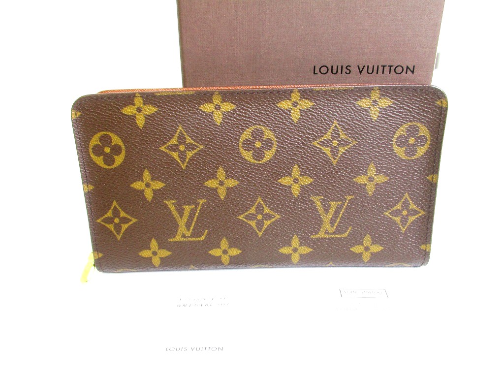 Photo1: LOUIS VUITTON Monogram Leather Zip Around Wallet Porto Monnaie Zip #9526