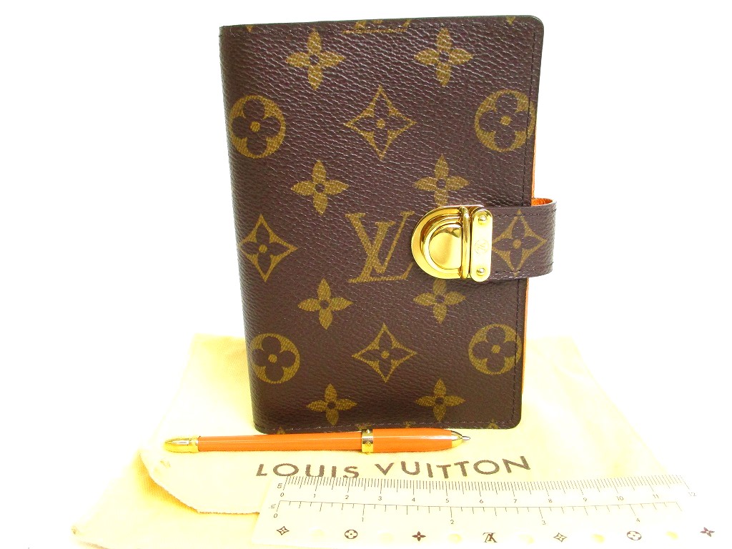 Photo1: LOUIS VUITTON Monogram Document Holders Small Ring Agenda Cover #9894