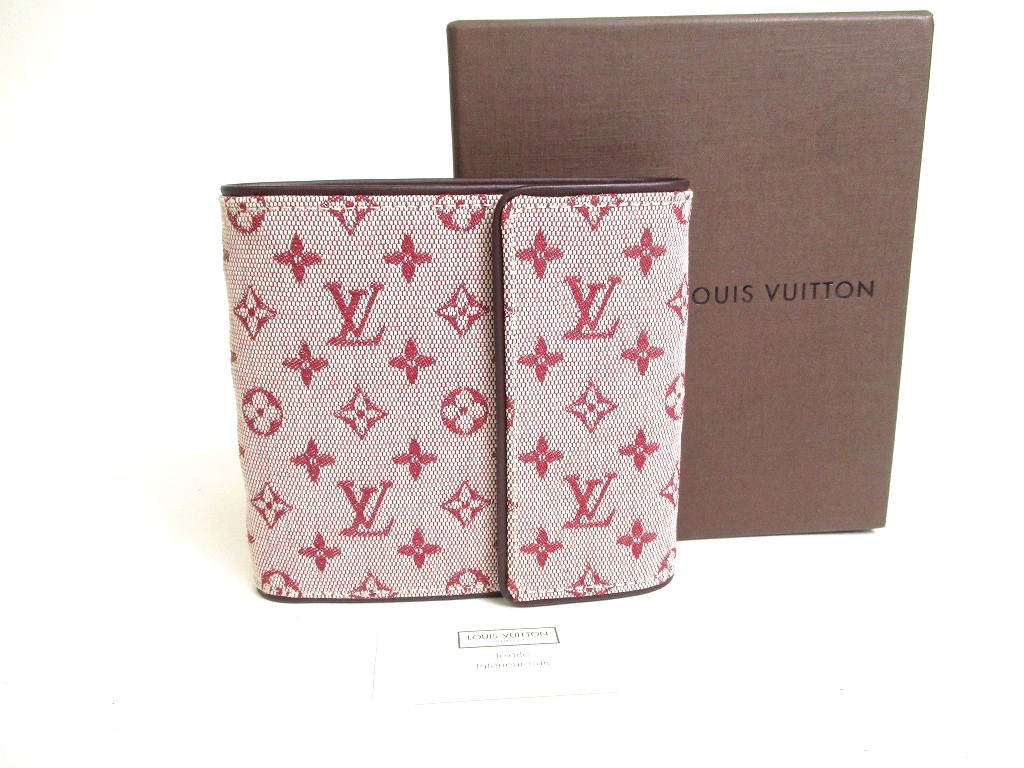 Photo1: LOUIS VUITTON Monogram Mini Cherry Canvas Bifold Wallet #a316