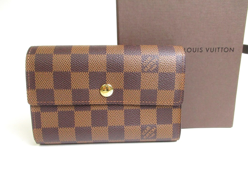 Photo1: LOUIS VUITTON Damier Brown Brifold Wallet Portefeuille Alexandra #a523