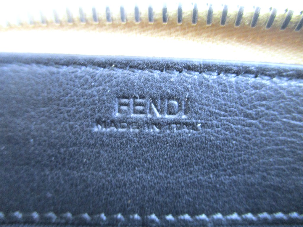 Photo10: FENDI Peekaboo Beige Leather Zip Around Long Wallet #a899