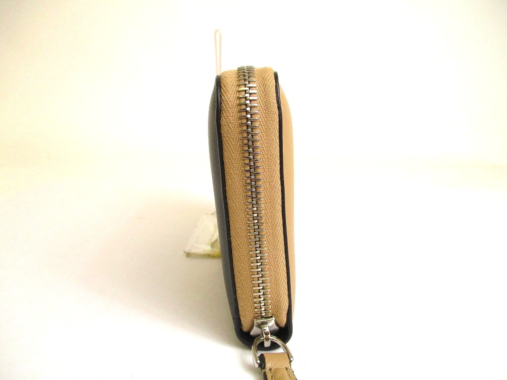 Photo4: FENDI Peekaboo Beige Leather Zip Around Long Wallet #a899