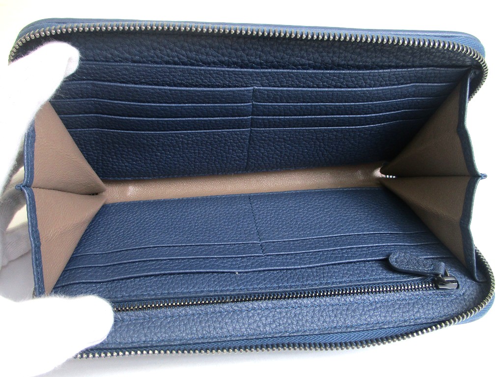 Photo8: BOTTEGA VENETA Intrecciato Green Tricolor Leather Round Zip Wallet Purse #a904