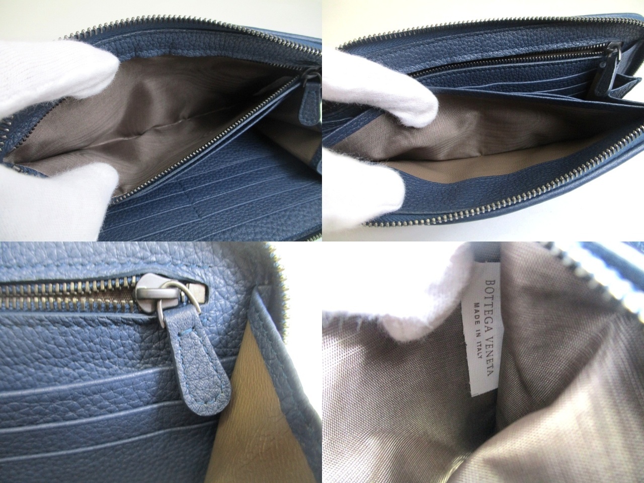 Photo9: BOTTEGA VENETA Intrecciato Green Tricolor Leather Round Zip Wallet Purse #a904