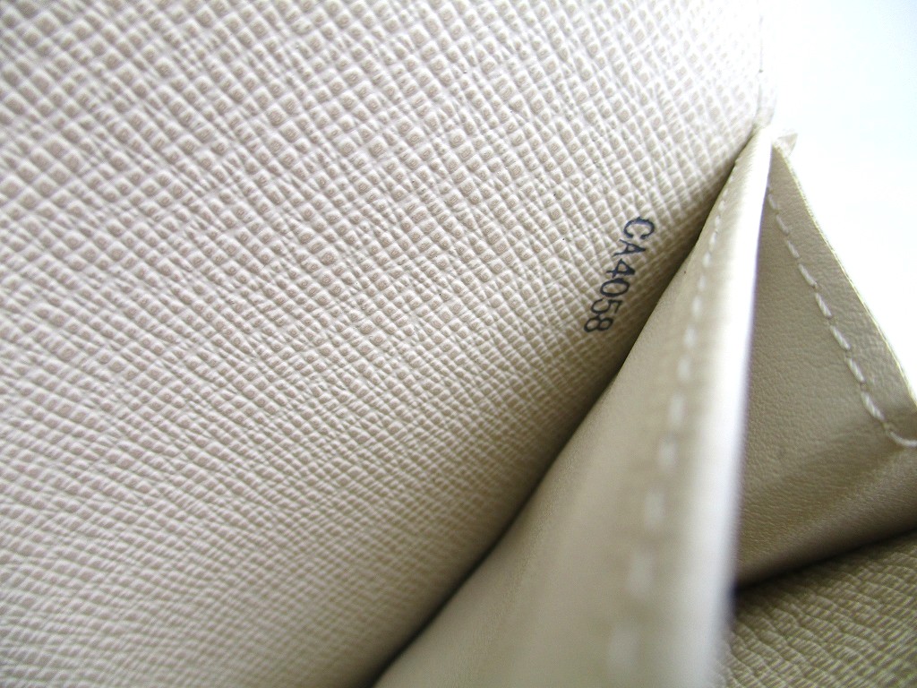 Photo11: LOUIS VUITTON Damier Azur White Leather Flap Wallet Purse Sarah #a914